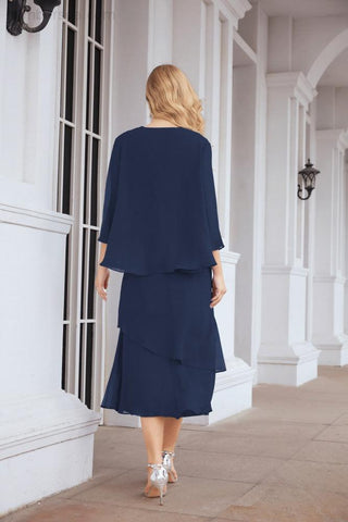 Sunnderly Two-Piece A-line Mother of The Bride Dress Formal Party Gown Dress SY28072