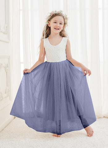 Enchanted Tulle Lace Flower Girl Dress