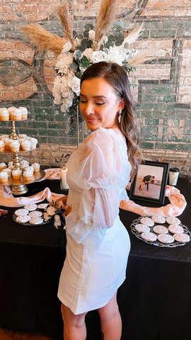 Vestido blanco para baile de bienvenida Vestido blanco de fiesta Y2277