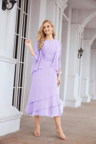 Sunnderly Two-Piece A-line Mother of The Bride Dress Formal Party Gown Dress SY28072