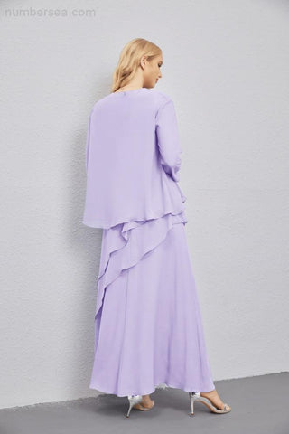 Mother of Bride Dresses with Open Front Lightweight Cardigan Formal Prom Gown  28081