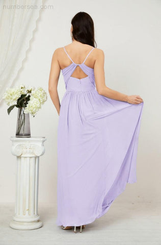 Vestidos de dama de honor con cuello alto Baoleely, de gasa, largos, corte en A, vestido formal de fiesta para boda, fiesta de noche 2801 