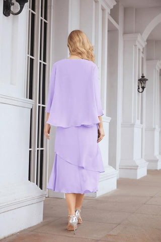 Sunnderly Two-Piece A-line Mother of The Bride Dress Formal Party Gown Dress SY28072