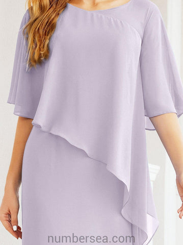 Vestido largo de fiesta formal Sunderly para la madre de la novia con capa de volantes SY28026