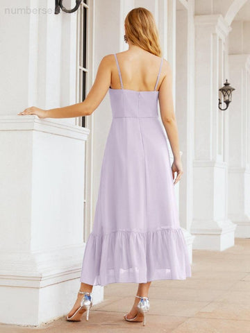 Baoleely Blackless Strap Bridesmaid Dress Ankle Length 28028