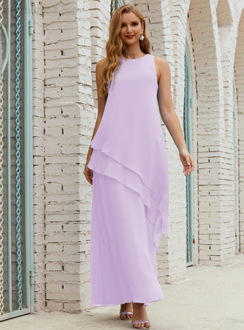 Robe longue en mousseline grande taille pour la mère de la mariée, robe de demoiselle d'honneur de bal de fin d'année SY28019