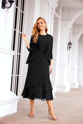 Sunnderly Two-Piece A-line Mother of The Bride Dress Formal Party Gown Dress SY28072