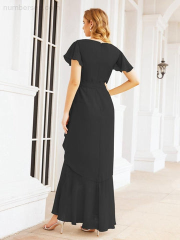 Baoleely Ruffled Bridesmaid Dresses Mermaid Formal Violin Evening Party Prom Gowns 28042