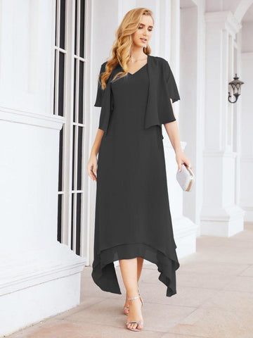 Sunnderly Two-Piece A-line Mother of The Bride Dress Formal Party Gown Dress SY28073