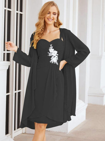 Sunnderly Mother of The Bride Groom Dresses Lace Appliques for Wedding Guest SY28066