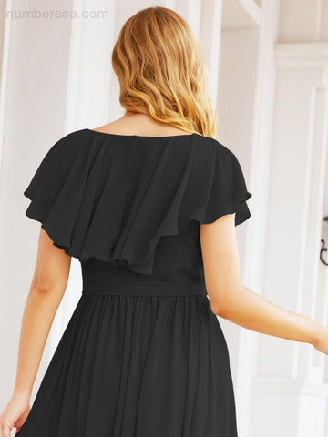 Robes de demoiselle d'honneur à manches flottantes, robes de soirée formelles, robes de bal 28044 