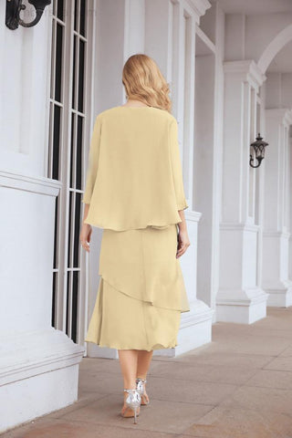 Sunnderly Two-Piece A-line Mother of The Bride Dress Formal Party Gown Dress SY28072