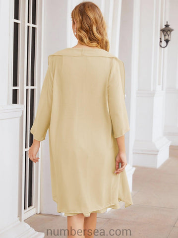 Sunnderly Mother of The Bride Dresses Prom Dress Casual Pleated Dress  SY28065