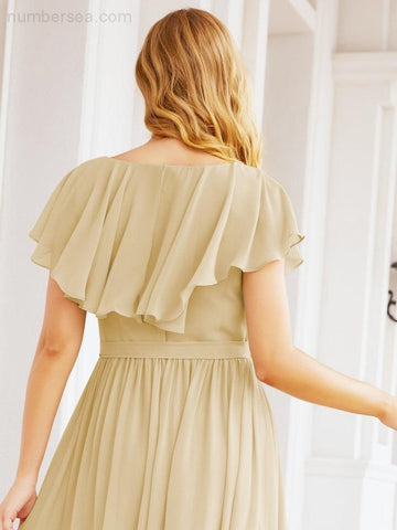 Robes de demoiselle d'honneur à manches flottantes, robes de soirée formelles, robes de bal 28044 