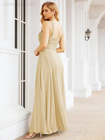 Baoleely Crisscross Halter Bridesmaid Dresses for Party Wedding Evening Prom Maxi Ball Gowns 28053