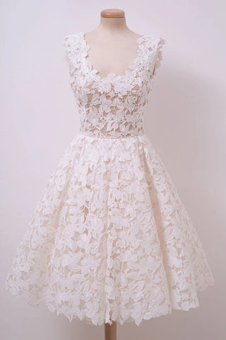 Vestidos cortos de encaje elegantes de corte A para fiestas de bienvenida 