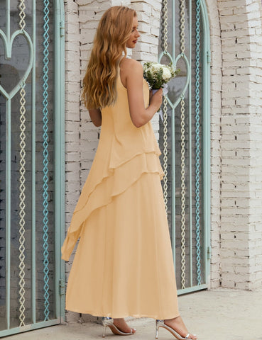 Robe longue en mousseline grande taille pour la mère de la mariée, robe de demoiselle d'honneur de bal de fin d'année SY28019