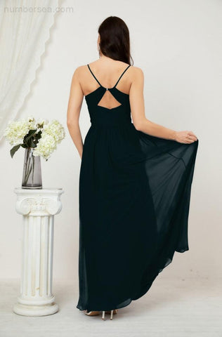 Vestidos de dama de honor con cuello alto Baoleely, de gasa, largos, corte en A, vestido formal de fiesta para boda, fiesta de noche 2801 