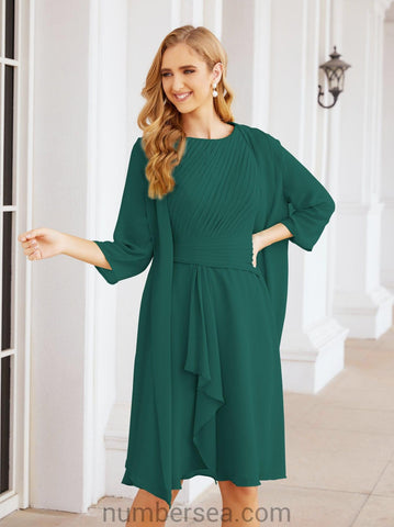 Sunnderly Mother of The Bride Dresses Prom Dress Casual Pleated Dress  SY28065