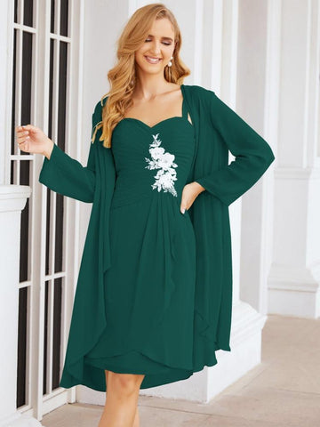 Sunnderly Mother of The Bride Groom Dresses Lace Appliques for Wedding Guest SY28066