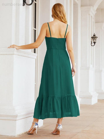 Baoleely Blackless Strap Bridesmaid Dress Ankle Length 28028