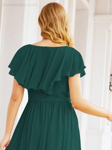 Robes de demoiselle d'honneur à manches flottantes, robes de soirée formelles, robes de bal 28044 