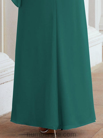 Vestido largo de fiesta formal Sunderly para la madre de la novia con capa de volantes SY28026