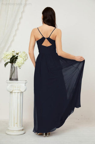 Vestidos de dama de honor con cuello alto Baoleely, de gasa, largos, corte en A, vestido formal de fiesta para boda, fiesta de noche 2801 