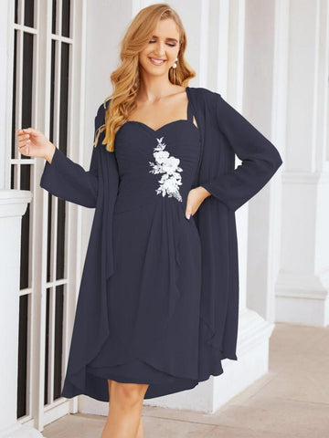 Sunnderly Mother of The Bride Groom Dresses Lace Appliques for Wedding Guest SY28066