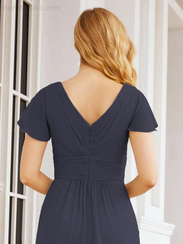 Baoleely Formal Prom Gowns for Mother of The Bride Cap Sleeves Bridesmaid Dress 28047