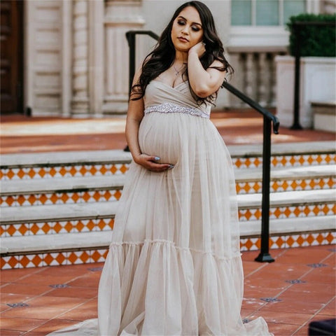 Satin maternity dress with bow maternity evening dress photo photo daily dress