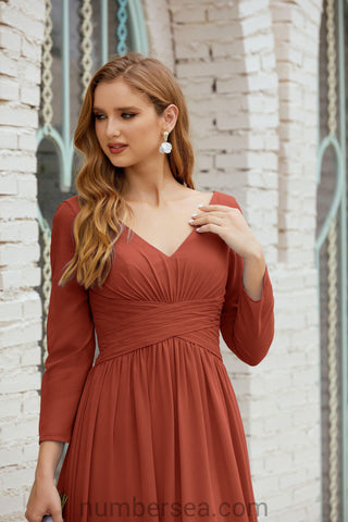 Robe de demoiselle d'honneur Baoleely en mousseline de soie, robe de soirée formelle, 28016