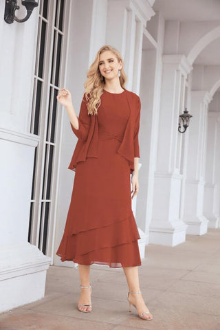 Sunnderly Two-Piece A-line Mother of The Bride Dress Formal Party Gown Dress SY28072