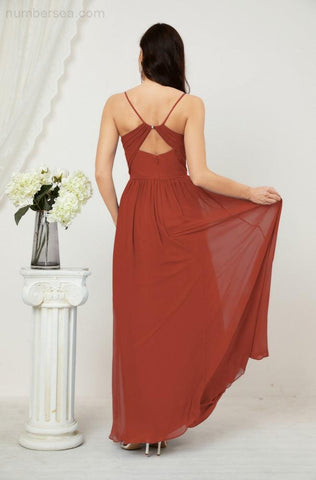 Vestidos de dama de honor con cuello alto Baoleely, de gasa, largos, corte en A, vestido formal de fiesta para boda, fiesta de noche 2801 