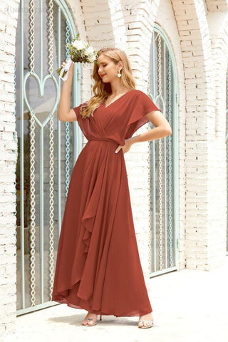 Robe de soirée longue Baoleely pour mère de la mariée, grande taille, col en V, longueur au sol, pour invitée de mariage, 28020