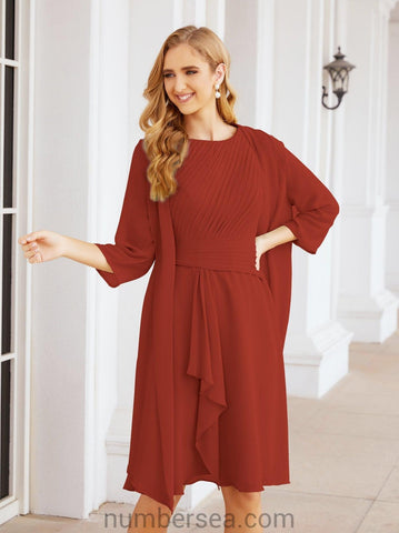 Sunnderly Mother of The Bride Dresses Prom Dress Casual Pleated Dress  SY28065