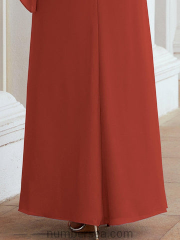 Vestido largo de fiesta formal Sunderly para la madre de la novia con capa de volantes SY28026