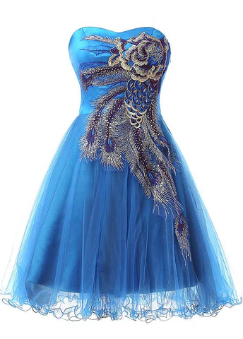 Robe de cocktail courte en tulle satiné chic, décolleté cœur, coupe trapèze, modèle Y8485