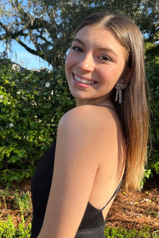 A-line Deep V Neck Cross Back Tulle Multi-Layers Long Prom Dress