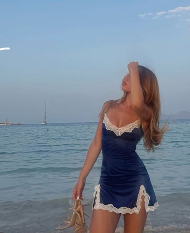 Vestido corto de playa sexy, vestido corto para fiesta de bienvenida Y7295