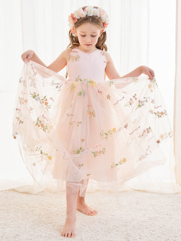 A-line Tulle Ankle-length Pink Dress (2003227599)