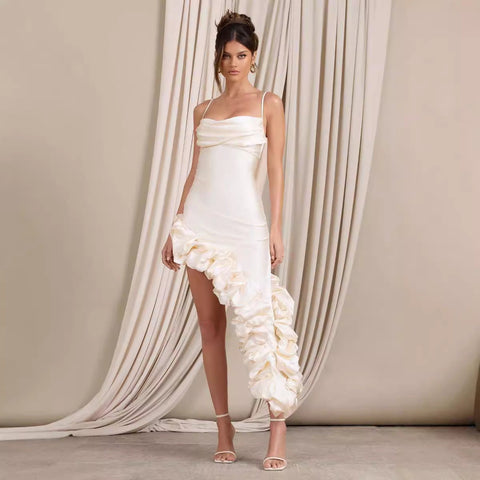 Luxury Pearl Strapless Bandage Prom Dress