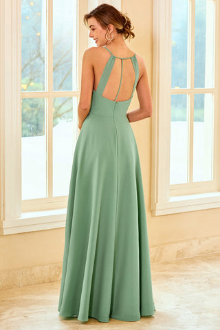 Long Bridesmaid Dress with Slit