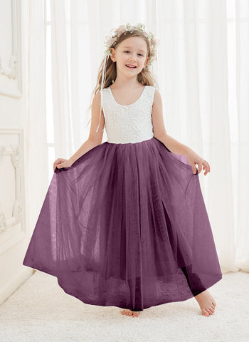 Enchanted Tulle Lace Flower Girl Dress