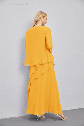 Mother of Bride Dresses with Open Front Lightweight Cardigan Formal Prom Gown  28081