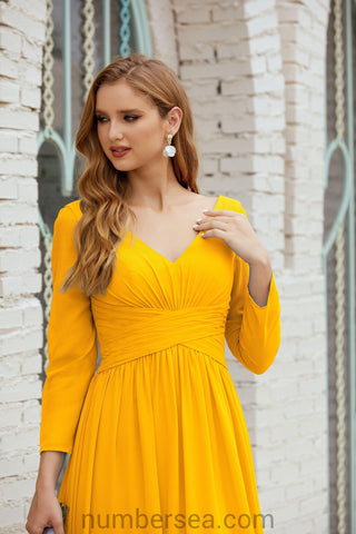 Robe de demoiselle d'honneur Baoleely en mousseline de soie, robe de soirée formelle, 28016