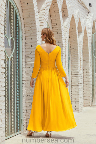 Robe de demoiselle d'honneur Baoleely en mousseline de soie, robe de soirée formelle, 28016