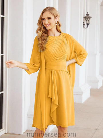 Sunnderly Mother of The Bride Dresses Prom Dress Casual Pleated Dress  SY28065