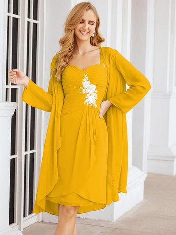 Sunnderly Mother of The Bride Groom Dresses Lace Appliques for Wedding Guest SY28066