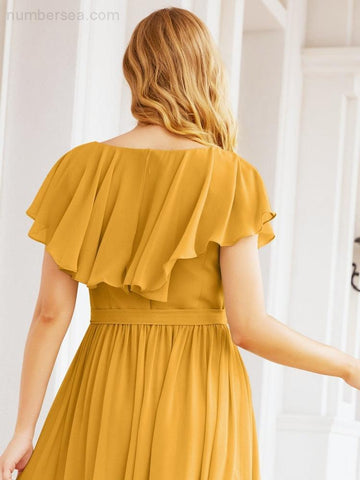 Robes de demoiselle d'honneur à manches flottantes, robes de soirée formelles, robes de bal 28044 